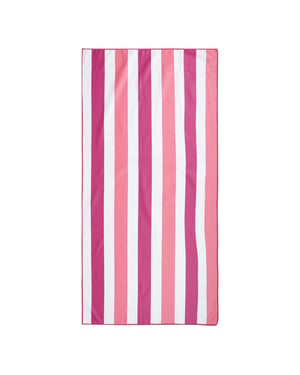 Regatta Streep Microvezel Strandlaken (Roze Violet/Roze Limonade)