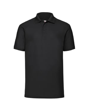 Fruit Of The Loom Heren 65/35 Pique Poloshirt Korte Mouwen (Zwart)