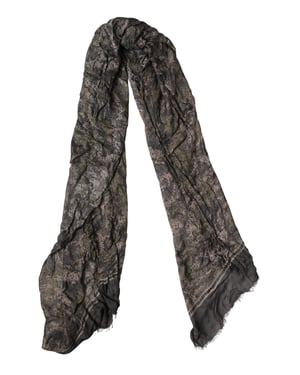 Dolce & Gabbana Bruin Camouflage Modal Mannen Sjaal Schal