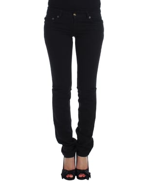 Cavalli Zwarte Katoenen Stretch Slim Skinny Fit Jeans