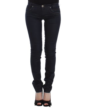 Ermanno Scervino Blauwe Slim Jeans Denim Broek Skinny Pijpen Stretch