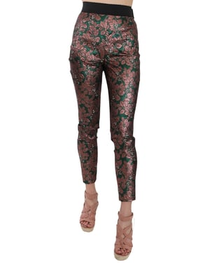 Dolce & Gabbana Multikleur Iriserende Brokaat Jacquard Broek Crop Pants