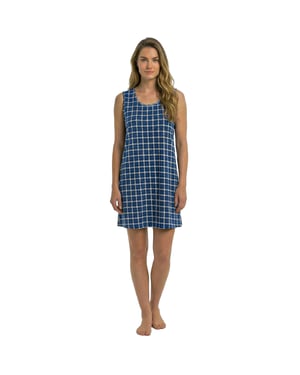 Dames Mouwloze Katoenen Nachtjapon KL45400