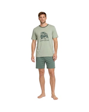 Heren Zomer Katoenen Korte Pyjama's KL30000