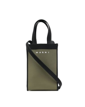 Gebreide crossbodytas met logo