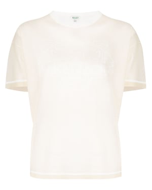 T-shirt van mesh met tijgerlogo