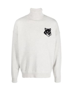 Coltrui met intarsia logo en vossenkop