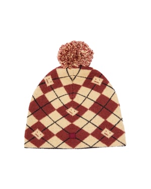 Argyle-muts van wolmix