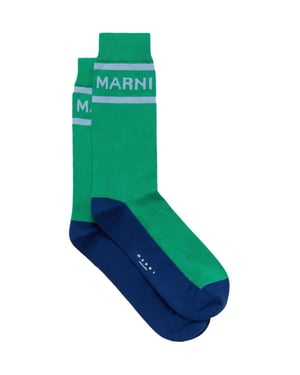 Sokken met logo-intarsia en kleurblokken