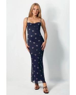 Geprinte Bodycon Maxi Jurk