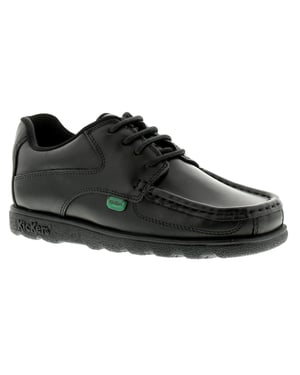 Kickers Jongens School schoenen Fragma Veters 3 Junior Leren Veters zwart