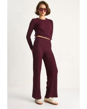 Aansluitende Twee-delige Set met Flared Broek