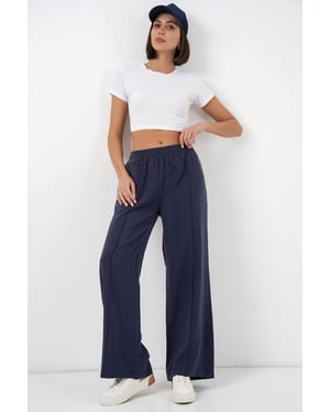Wijde Pantalons met Elastiche Taille