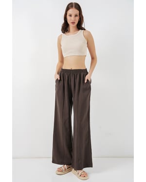 Wijdere Broek met Elastische Taille
