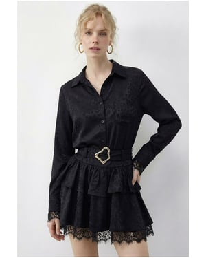 Leopardprint Shirtjurk met Ceintuur