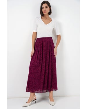 Hoge Taille Bloemige Maxi Rok
