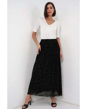 Hoge Taille Bloemen Maxi Rok