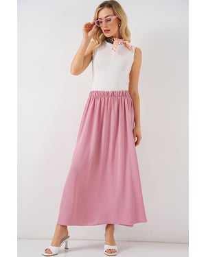 Maxi Rok met Elastische Taille