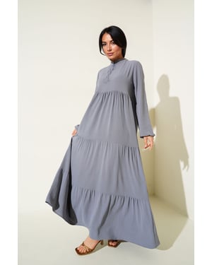 Maxi-jurk met Strikdetail