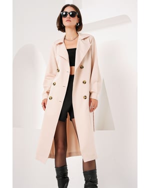 Dubbelzijdige Lange Trenchcoat