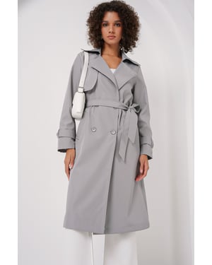 Dubbelzijdige Lange Trenchcoat