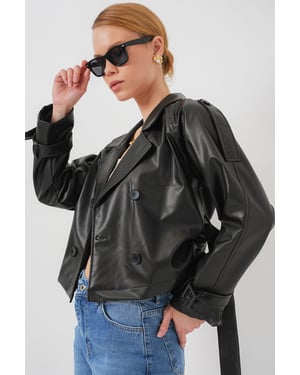 Nepleren Oversized Bomberjack met Patchdetails