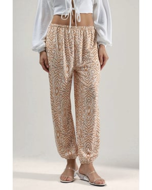 Zebra Print Lage Taille Joggingbroek