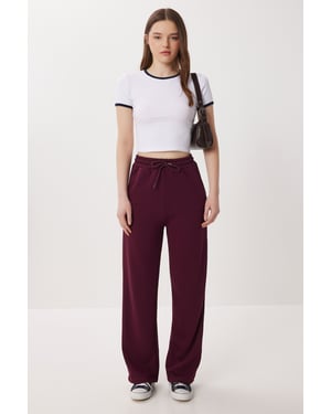 Wijde broek met trekkoord in de taille