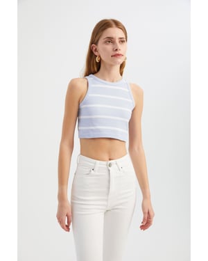 Gestreepte Coltrui Cropped Top