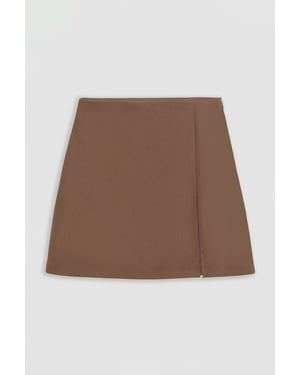 Hoge Taille Minirok met Split