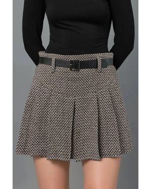 Hoge Taille Gelaagde Mini Skorts