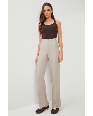 Hoge Taille Rechte Pijpen Broek