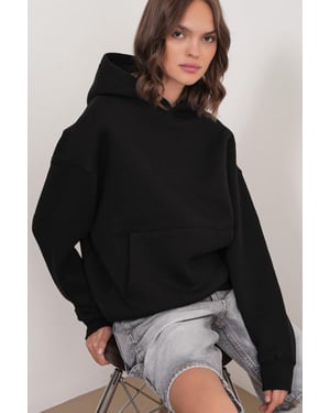 Oversized Hooded Sweatshirt met Zak