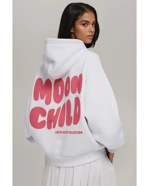 Oversized Geprinte Hoodie Sweater