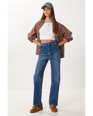 Hoge Taille Rechte Jeans