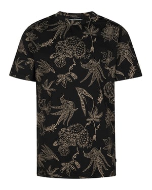 Petrol Industries - Jongens T-shirt met all-over print Agave - Zwart