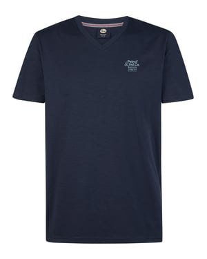 Petrol Industries - Heren T-shirt met V-hals Brisa - Blauw