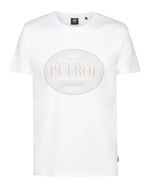 Petrol Industries - Heren Bedrukt jersey T-shirt Estrella - Wit