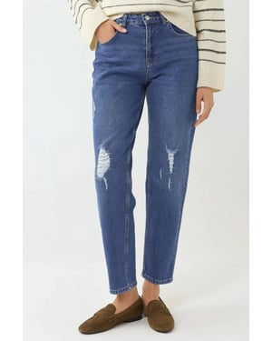 Vernietig Gedetailleerde Slim Fit Jeans