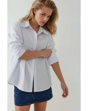Reguliere Fit Katoenen Overhemd met Knopdetails