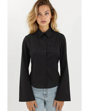 Getailleerd Langarmshirt