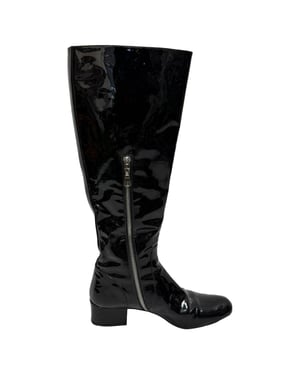 Saint Laurent Babies 40 kniehoge laarzen in zwart lakleer