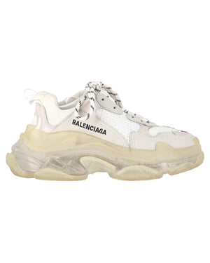 Balenciaga Triple S sneakers met transparante zool in wit polyester