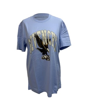 Givenchy Adelaar Logo-Print T-Shirt in Blauw Katoen