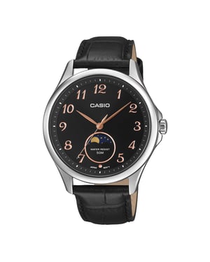 Casio Casio Collectie Heren Zwarte Horloge MTP-M110L-1AVER