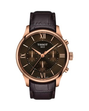 Tissot Chemin Des Tourelles Heren Horloge Bruin T1394623629800