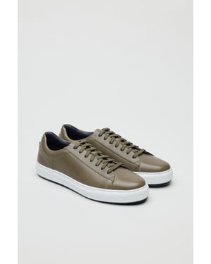 Ben Sherman Ace Cupsole Leren Mannen Olijf Sneakers