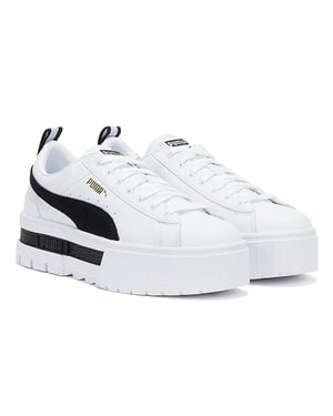 Puma Mayze Dames Witte / Zwarte Sneakers