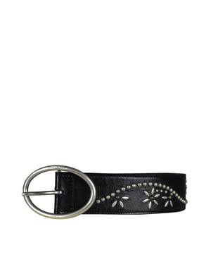 Saint Laurent Riem met studs Zwart
