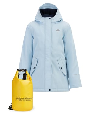 Schmuddelwedda Anorak + Tagesrucksack - SET Meisjes ijsblauw